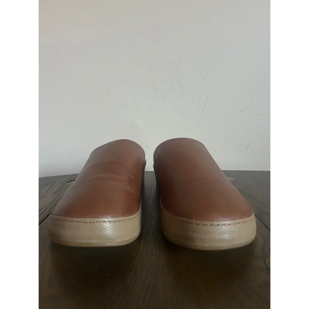 Olukai Hamani Brown Leather Mules Slip On Men's Size 13